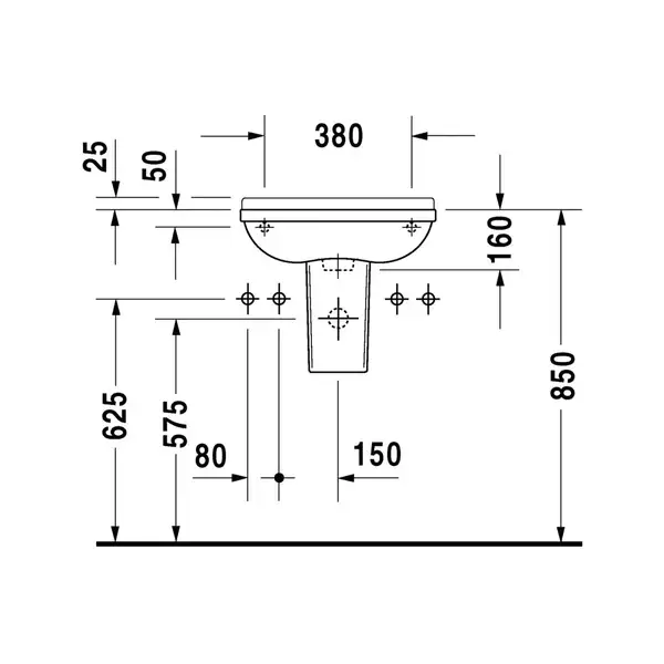 Раковина Duravit Starck 3 50х26 см (отв. для смесителя справа) (0751500008) фото 3 Aquada.com.ua