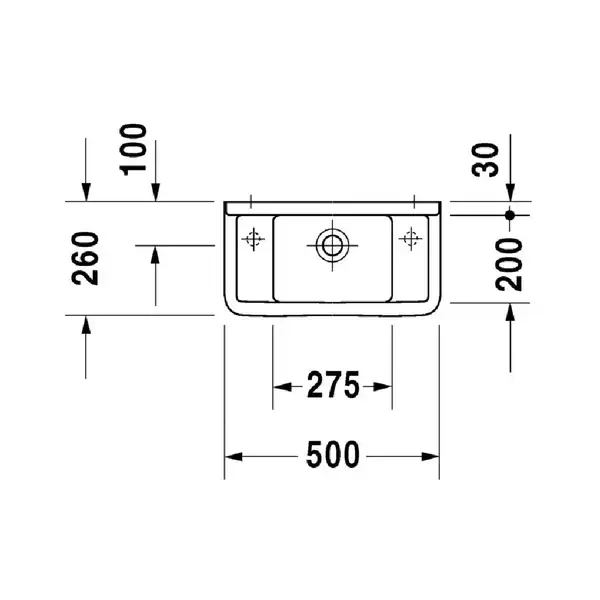 Раковина Duravit Starck 3 50х26 см (отв. для смесителя слева) (0751500009) фото 3 Aquada.com.ua