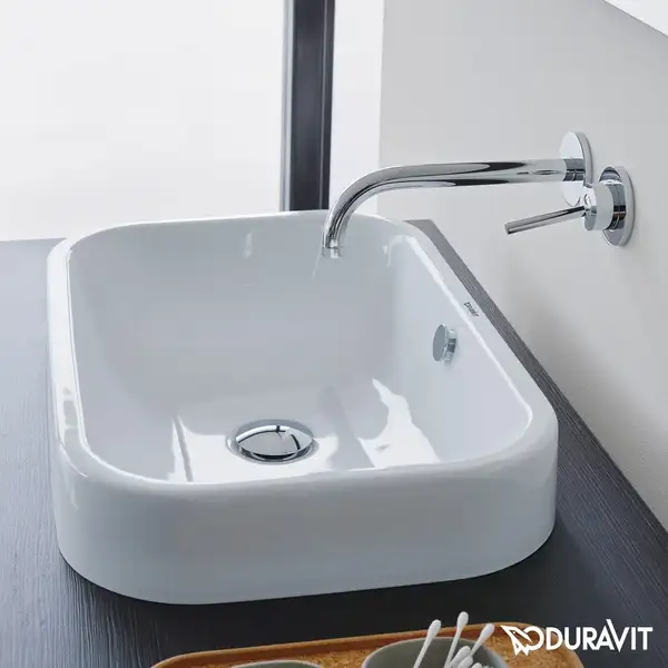 Раковина накладная на столешницу Duravit Happy D.2 60х40 см (2314600000) фото 2 Aquada.com.ua Раковина накладная на столешницу Duravit Happy D.2 60х40 см (2314600000) фото 2 Aquada.com.ua