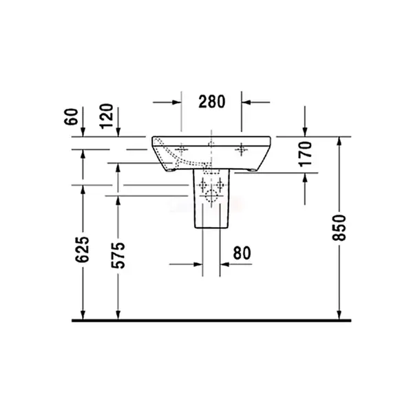 Раковина Duravit DuraStyle 55х44 см (2319550030) фото 3 Aquada.com.ua Раковина Duravit DuraStyle 55х44 см (2319550030) фото 3 Aquada.com.ua