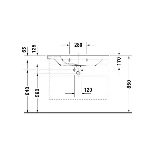 Раковина Duravit DuraStyle 100х48 см (2320100000) фото 3 Aquada.com.ua