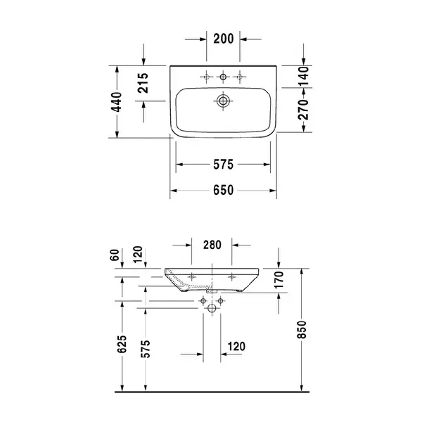 Раковина подвесная медицинская Med Duravit DuraStyle 65 х 44 см (2324650000) фото 2 Aquada.com.ua Раковина подвесная медицинская Med Duravit DuraStyle 65 х 44 см (2324650000) фото 2 Aquada.com.ua