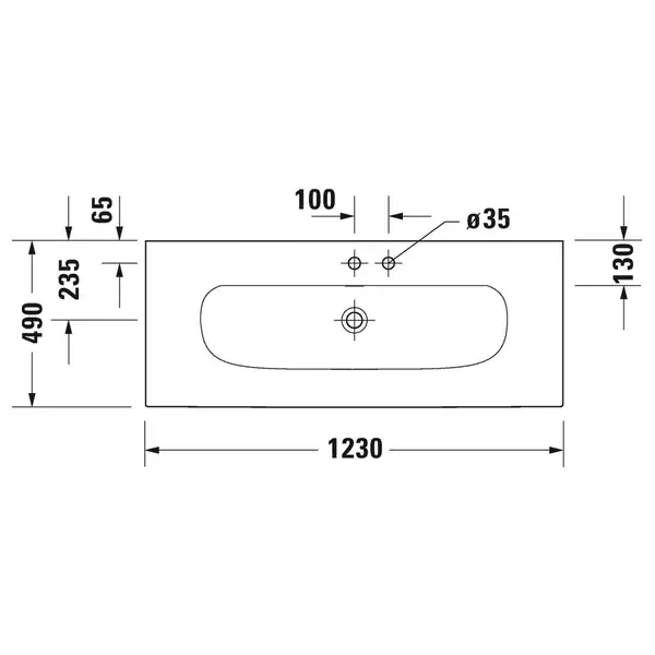 Раковина мебельная Duravit Viu 123 х 49 см, с 2 отверстиями под смеситель (2344120058) фото 2 Aquada.com.ua Раковина мебельная Duravit Viu 123 х 49 см, с 2 отверстиями под смеситель (2344120058) фото 2 Aquada.com.ua