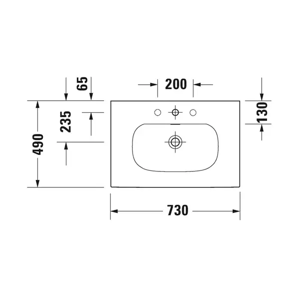 Раковина мебельная Duravit Viu 73 х 49 см (2344730000) фото 2 Aquada.com.ua Раковина мебельная Duravit Viu 73 х 49 см (2344730000) фото 2 Aquada.com.ua
