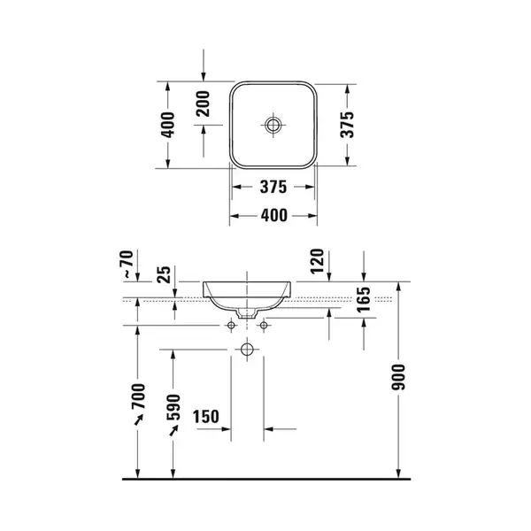 Раковина накладная на столешницу Duravit Happy D.2 Plus 40 х 40 см, белый глянцевый (2359400000) фото 3 Aquada.com.ua Раковина накладная на столешницу Duravit Happy D.2 Plus 40 х 40 см, белый глянцевый (2359400000) фото 3 Aquada.com.ua
