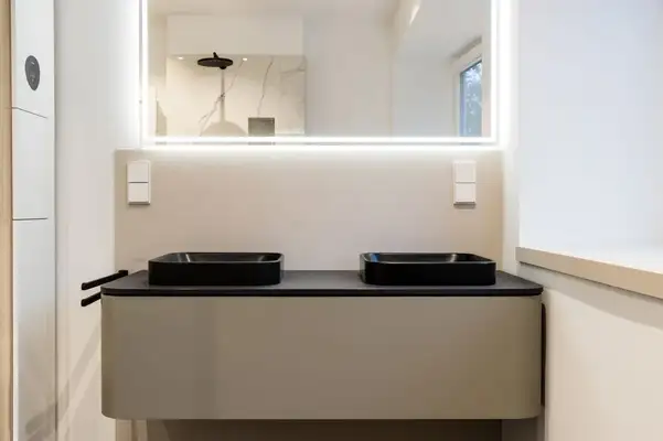 Раковина накладная на столешницу Duravit Happy D.2 Plus 40 х 40 см, антрацит (2359401300) фото 3 Aquada.com.ua