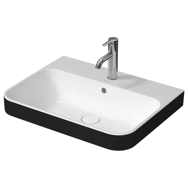 Раковина накладная на столешницу Duravit Happy D.2 Plus 60 х 46 см, белый/антрацит матовый (2360606100) фото 1 Aquada.com.ua Раковина накладная на столешницу Duravit Happy D.2 Plus 60 х 46 см, белый/антрацит матовый (2360606100) фото 1 Aquada.com.ua
