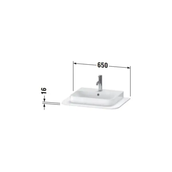 Консоль с 1 одним вырезом Duravit Happy D.2 Plus 65 х 48 см, белый шелковисто-матовый лак (HP031B03636) фото 2 Aquada.com.ua Консоль с 1 одним вырезом Duravit Happy D.2 Plus 65 х 48 см, белый шелковисто-матовый лак (HP031B03636) фото 2 Aquada.com.ua