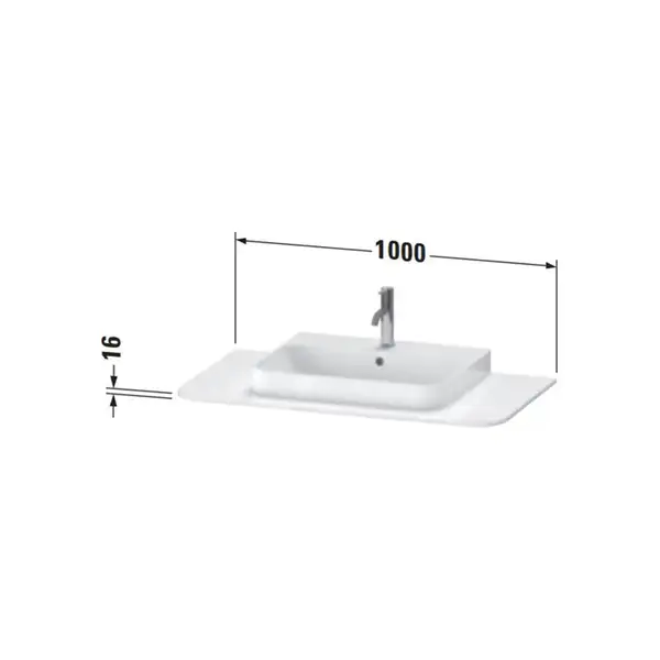 Консоль с 1 одним вырезом Duravit Happy D.2 Plus 100 х 55 см, скавдинавский белый шелковисто-матовый лак (HP031E03939) фото 2 Aquada.com.ua Консоль с 1 одним вырезом Duravit Happy D.2 Plus 100 х 55 см, скавдинавский белый шелковисто-матовый лак (HP031E03939) фото 2 Aquada.com.ua