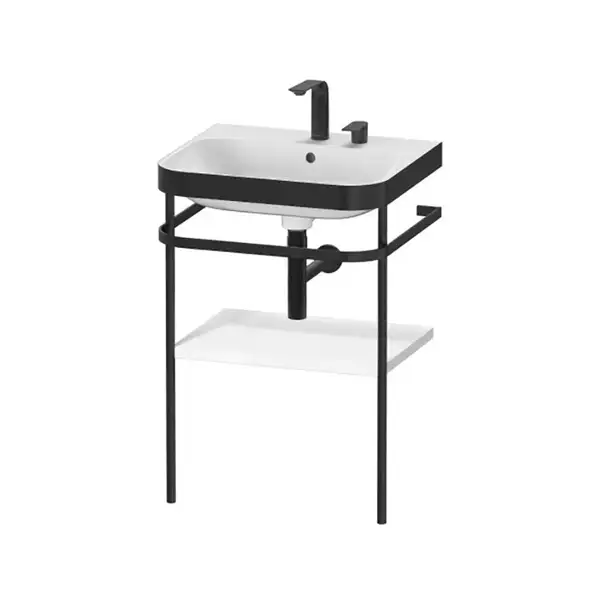 Раковина c-bonded с напольной металлической консолью Duravit Happy D.2 Plus 57,5 х 49 см (HP4735E2222) фото 1 Aquada.com.ua Раковина c-bonded с напольной металлической консолью Duravit Happy D.2 Plus 57,5 х 49 см (HP4735E2222) фото 1 Aquada.com.ua