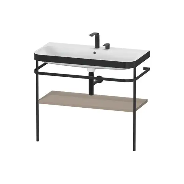 Раковина c-bonded с напольной металлической консолью Duravit Happy D.2 Plus 97,5 х 49 см (HP4738E7575) фото 1 Aquada.com.ua Раковина c-bonded с напольной металлической консолью Duravit Happy D.2 Plus 97,5 х 49 см (HP4738E7575) фото 1 Aquada.com.ua