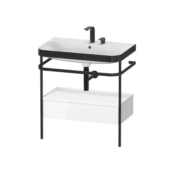 Раковина c-bonded с напольной металлической консолью Duravit Happy D.2 Plus 77,5 х 49 см (HP4742E2222) фото 1 Aquada.com.ua Раковина c-bonded с напольной металлической консолью Duravit Happy D.2 Plus 77,5 х 49 см (HP4742E2222) фото 1 Aquada.com.ua