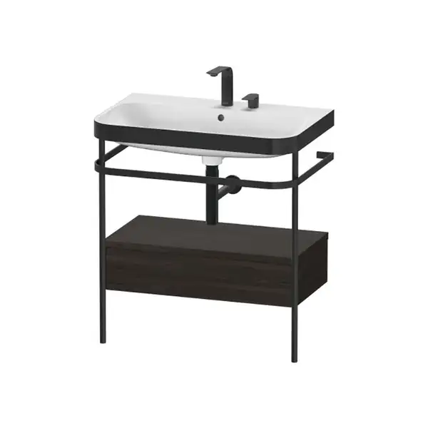 Раковина c-bonded с напольной металлической консолью Duravit Happy D.2 Plus 77,5 х 49 см (HP4742E6969) фото 1 Aquada.com.ua Раковина c-bonded с напольной металлической консолью Duravit Happy D.2 Plus 77,5 х 49 см (HP4742E6969) фото 1 Aquada.com.ua