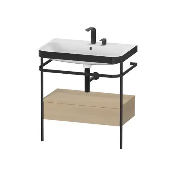 Раковина c-bonded с напольной металлической консолью Duravit Happy D.2 Plus 77,5 х 49 см (HP4742E7171) фото 1 Aquada.com.ua Раковина c-bonded с напольной металлической консолью Duravit Happy D.2 Plus 77,5 х 49 см (HP4742E7171) фото 1 Aquada.com.ua
