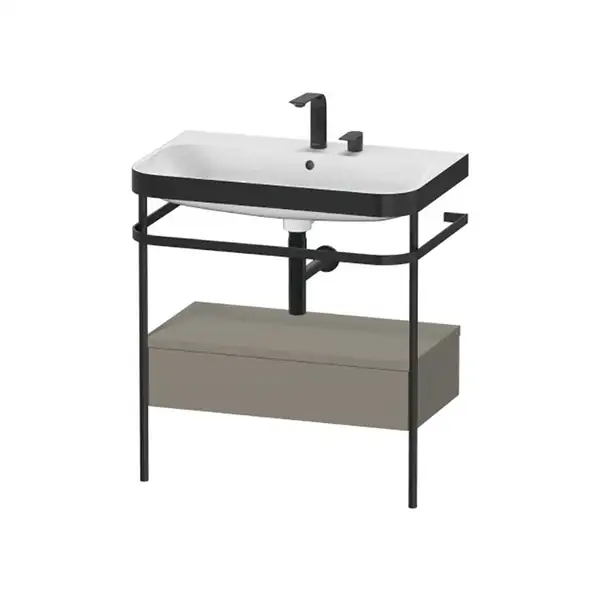 Раковина c-bonded с напольной металлической консолью Duravit Happy D.2 Plus 77,5 х 49 см (HP4742E9292) фото 1 Aquada.com.ua Раковина c-bonded с напольной металлической консолью Duravit Happy D.2 Plus 77,5 х 49 см (HP4742E9292) фото 1 Aquada.com.ua