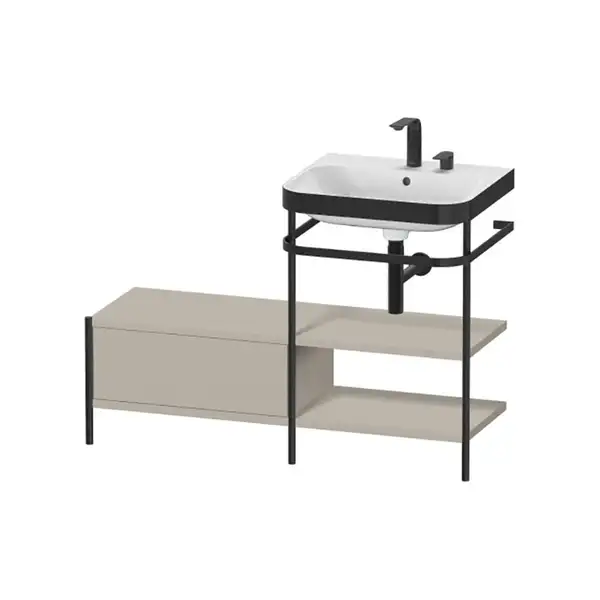 Раковина c-bonded с напольной металлической консолью Duravit Happy D.2 Plus 120 х 49 см (HP4745E6060) фото 1 Aquada.com.ua Раковина c-bonded с напольной металлической консолью Duravit Happy D.2 Plus 120 х 49 см (HP4745E6060) фото 1 Aquada.com.ua