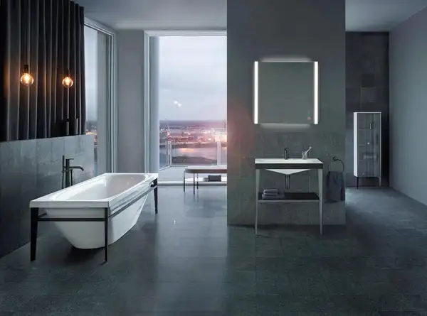 Металлическая консоль с раковиной c-bonded Duravit XViu 80 х 48 х h85 см, чёрный матовый/чёрный глянецевый (XV4715OB240) фото 4 Aquada.com.ua Металлическая консоль с раковиной c-bonded Duravit XViu 80 х 48 х h85 см, чёрный матовый/чёрный глянецевый (XV4715OB240) фото 4 Aquada.com.ua