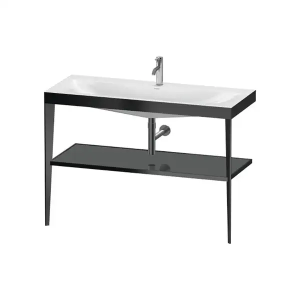 Металлическая консоль с раковиной c-bonded Duravit XViu 120 х 48 х h85 см, чёрный матовый/серый (XV4717OB289) фото 1 Aquada.com.ua Металлическая консоль с раковиной c-bonded Duravit XViu 120 х 48 х h85 см, чёрный матовый/серый (XV4717OB289) фото 1 Aquada.com.ua