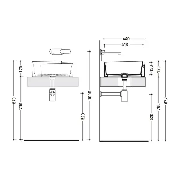Раковина накладная на столешницу Flaminia Roll Bianco/Platinum Ø44 х h17 см (RL44L/BIANCO/PLATINUM) фото 3 Aquada.com.ua Раковина накладная на столешницу Flaminia Roll Bianco/Platinum Ø44 х h17 см (RL44L/BIANCO/PLATINUM) фото 3 Aquada.com.ua