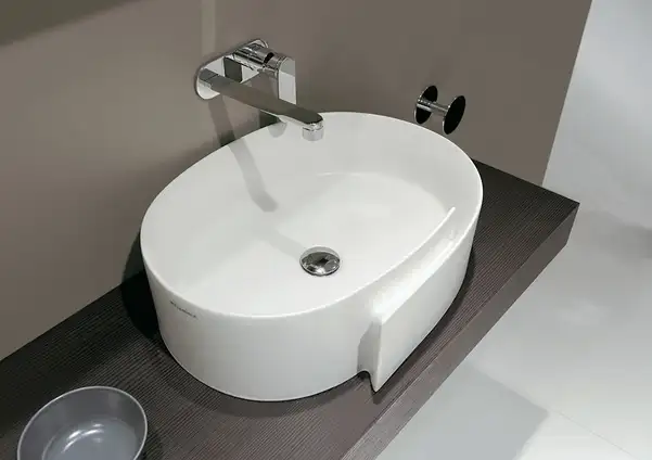 Раковина накладная на столешницу Flaminia Roll 56 х 42 х h17 см (RL56L) фото 2 Aquada.com.ua