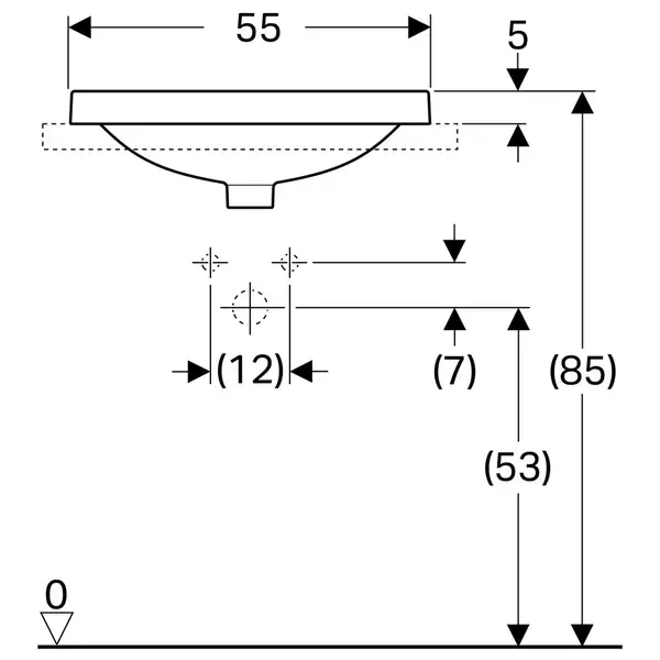Geberit VariForm Раковина встраиваемая, белая (500.721.01.2) Geberit VariForm Раковина встраиваемая, белая (500.721.01.2)
