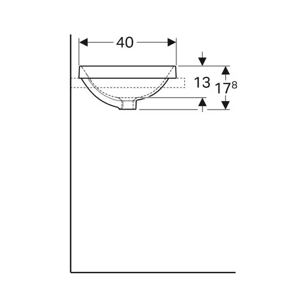 Geberit VariForm Раковина вбудована 55x40 см, біла (500.739.01.2) Geberit VariForm Раковина вбудована 55x40 см, біла (500.739.01.2)