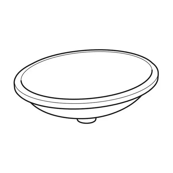 Geberit VARIFORM умывальник встраиваемый под столешницу, овальный, 50*40см, без отверстия, без перелива (500.755.01.2)