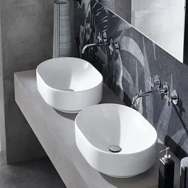Geberit VariForm Раковина накладна, еліптична, біла (500.774.01.2)