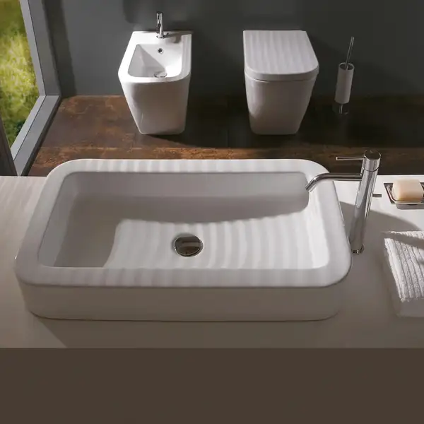 Раковина накладная на столешницу Globo Stone72х40 см (SS024.BI) фото 2 Aquada.com.ua Раковина накладная на столешницу Globo Stone72х40 см (SS024.BI) фото 2 Aquada.com.ua