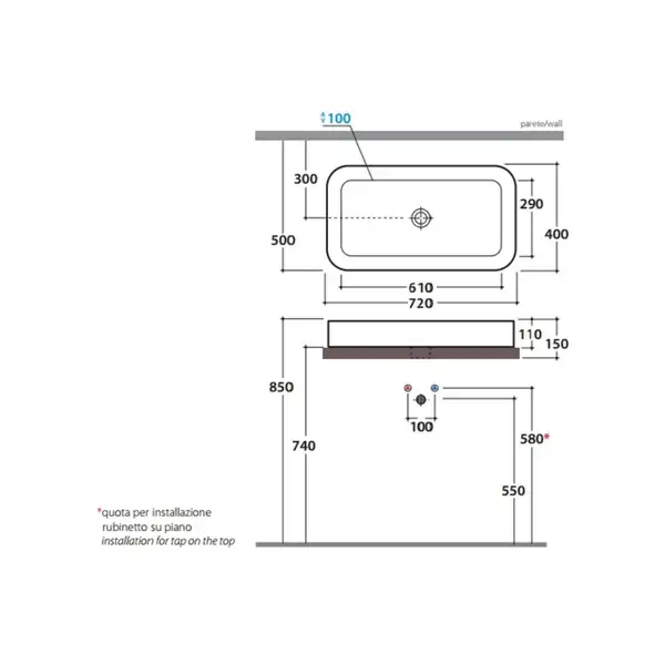 Раковина накладная на столешницу Globo Stone72х40 см (SS024.BI) фото 3 Aquada.com.ua Раковина накладная на столешницу Globo Stone72х40 см (SS024.BI) фото 3 Aquada.com.ua