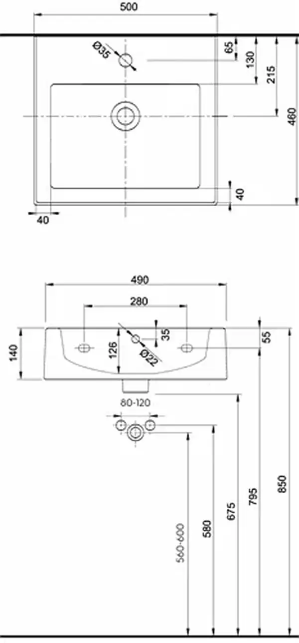 KOLO TWINS умывальник с прямоугольной раковиной с отверстием,с переливом 50*46 см (пол.) (L51150000) фото 2 Aquada.com.ua KOLO TWINS умывальник с прямоугольной раковиной с отверстием,с переливом 50*46 см (пол.) (L51150000) фото 2 Aquada.com.ua