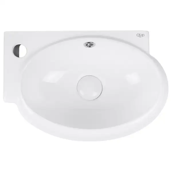 Раковина Qtap Leo з донним клапаном ліва QT11115011LW (QT11115011LW) фото 1 Aquada.com.ua