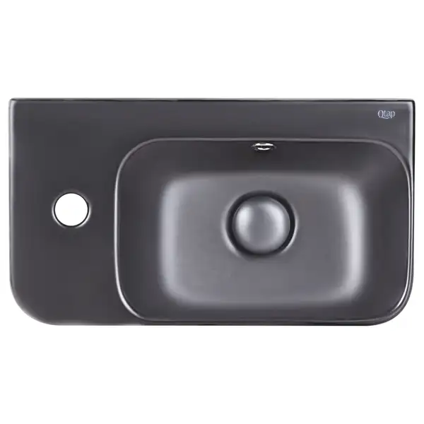 Раковина Qtap Tern з донним клапаном QT17115117LMB Раковина Qtap Tern з донним клапаном QT17115117LMB