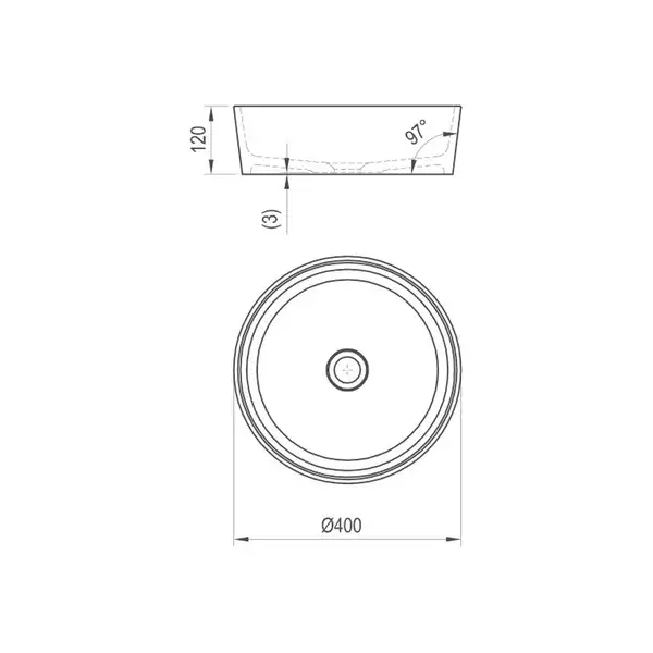 Ravak Moon 1 Раковина накладная, белая, Ø 40 см (XJN01300000) Ravak Moon 1 Раковина накладная, белая, Ø 40 см (XJN01300000)