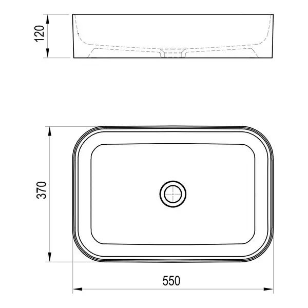 Ravak Ceramic Slim R Раковина накладна, біла (XJX01155002)