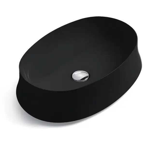 Раковина накладная на столешницу Simas Sharp 60 х 42 см, чёрный матовый (SH04NM) фото 1 Aquada.com.ua
