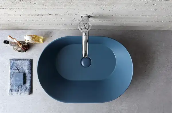 Раковина накладная на столешницу Simas Wave 60 х 42 см, navy matt (WA 02 navy matt) фото 4 Aquada.com.ua
