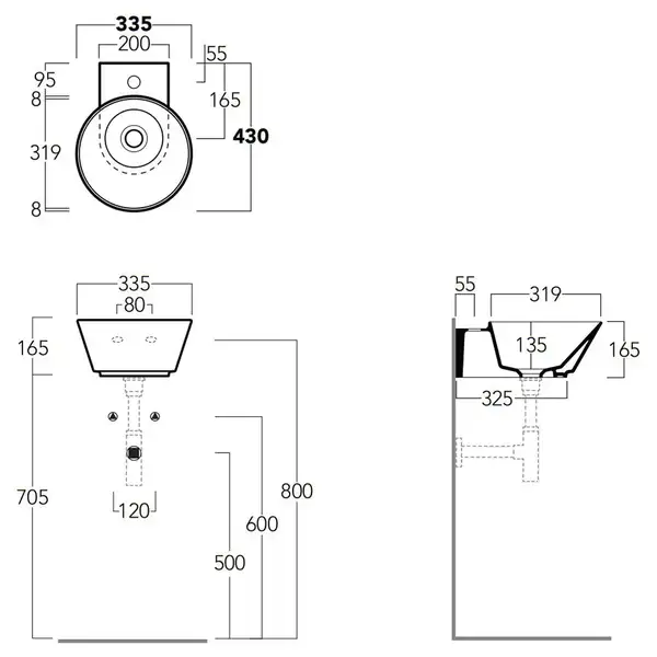 Раковина подвесная/накладная на столешницу Simas Wave 33,5 х 43 см, bianco (WA 05 bianco) фото 3 Aquada.com.ua Раковина подвесная/накладная на столешницу Simas Wave 33,5 х 43 см, bianco (WA 05 bianco) фото 3 Aquada.com.ua