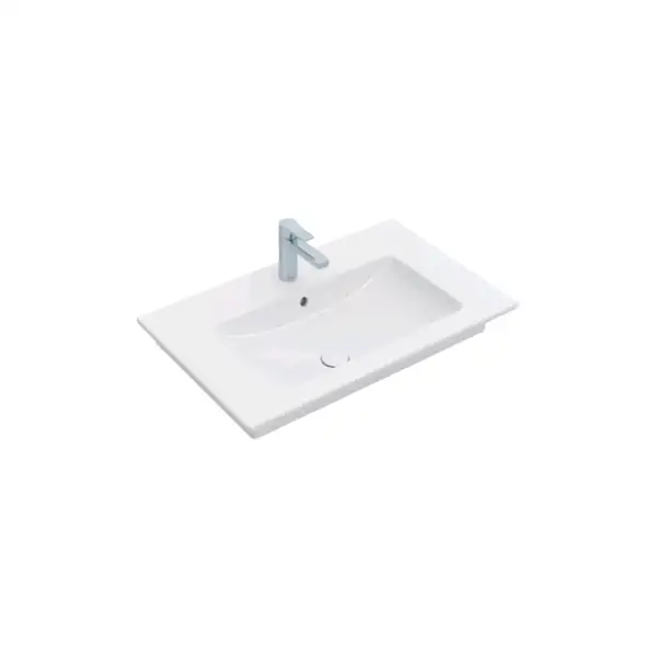 VILLEROY & BOCH VERITY LINE умывальник 80*50см, цетр.отвестие под смес.выбито, с переливом, цвет белый альпин (4A128L01) фото 1 Aquada.com.ua
