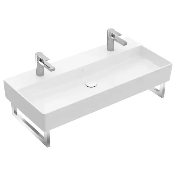 Раковина подвесная 100 х 47 см Villeroy & Boch Memento 2.0 (альпийский белый, без перелива) (4A22A101) фото 1 Aquada.com.ua