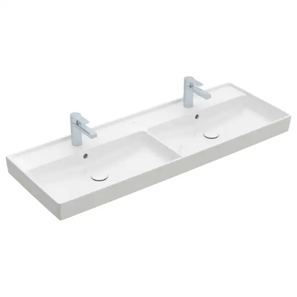 Двойная раковина 130 х 47 см Villeroy & Boch Collaro (альпийский белый, без перелива) (4A34D101) фото 1 Aquada.com.ua