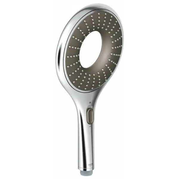 Лейка для душа Grohe Rainshower Icon (хром/коричневый), 2 вида струи (27637000) фото 1 Aquada.com.ua