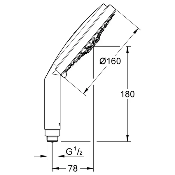 Ручний душ з 4 режимами Grohe Rainshower Cosmopolitan 160 (28756000)