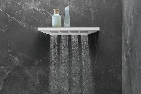 HANSGROHE Боковой душ 500 1jet с полкой, белый матовый Rainfinity (26243700) фото 3 Aquada.com.ua
