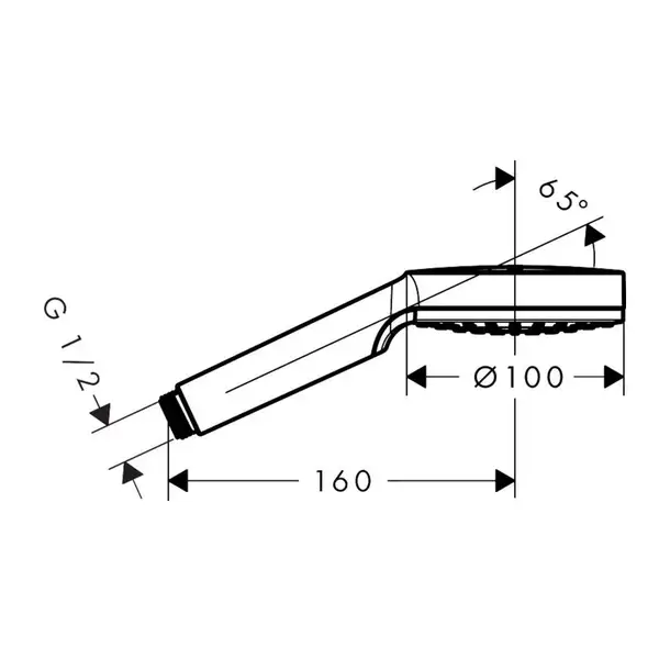 Лейка для душа Hansgrohe Crometta Green (цвет - хром/белый), 1 вид струи (26334400)