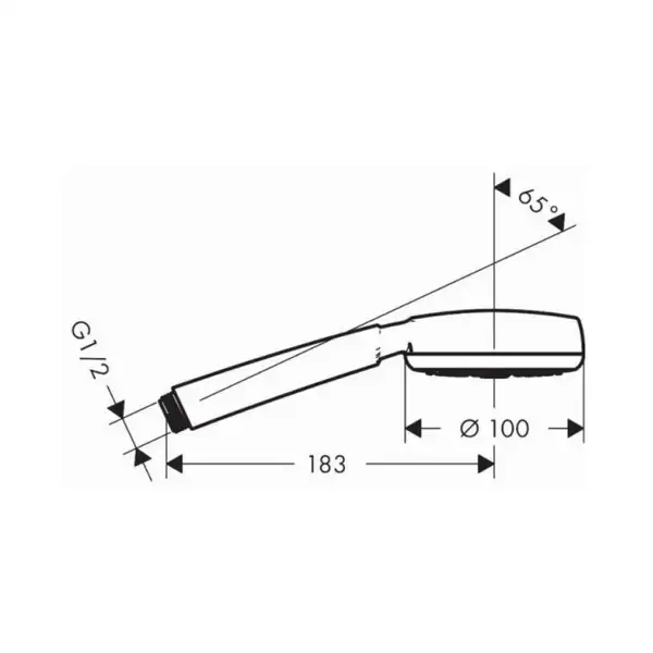 Ручний душ Hansgrohe Crometta 100 1jet, білий / хром (26825400) Ручний душ Hansgrohe Crometta 100 1jet, білий / хром (26825400)