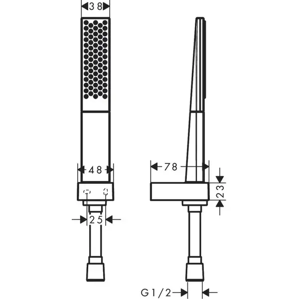 Ручний душ, Hansgrohe Rainfinity 1jet, Matt White (26866700) Ручний душ, Hansgrohe Rainfinity 1jet, Matt White (26866700)