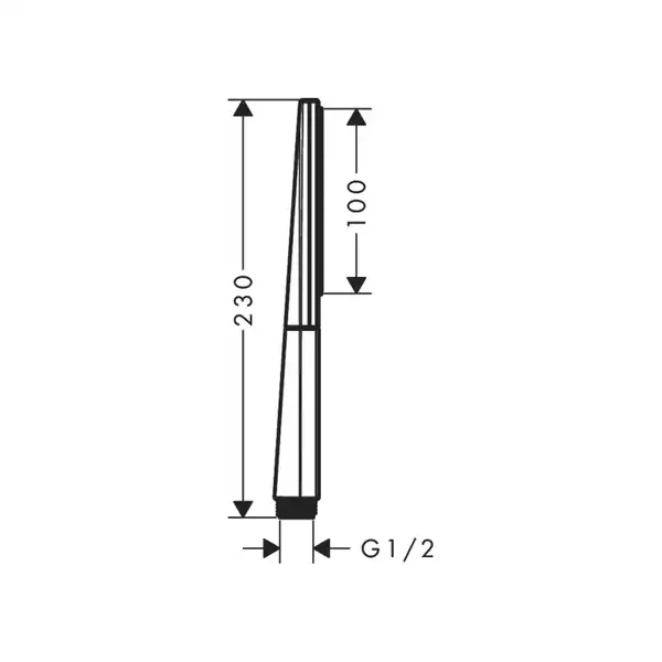 Лейка для душа "палочка" Hansgrohe Rainfinity (цвет - полированное золото/чёрный), 1 вид струи (26866990) фото 2 Aquada.com.ua