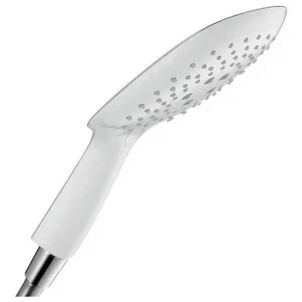 Лейка для душа Hansgrohe PuraVida (цвет - хром/белый), 3 вида струи (28557400) фото 1 Aquada.com.ua