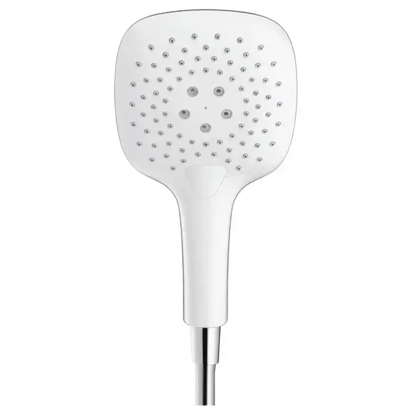 Лейка для душа Hansgrohe PuraVida (цвет - хром/белый), 3 вида струи (28557400) фото 2 Aquada.com.ua